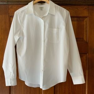 LLBEAN women’s white blouse.